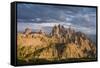 dark clouds over Cadini di Misurina, Dolomites, Italy-Michael Jaeschke-Framed Stretched Canvas