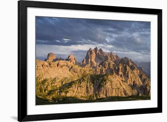 dark clouds over Cadini di Misurina, Dolomites, Italy-Michael Jaeschke-Framed Photographic Print