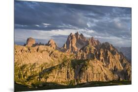 dark clouds over Cadini di Misurina, Dolomites, Italy-Michael Jaeschke-Mounted Photographic Print