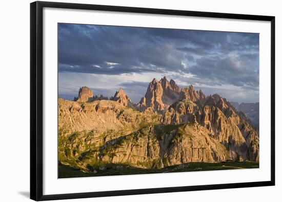 dark clouds over Cadini di Misurina, Dolomites, Italy-Michael Jaeschke-Framed Photographic Print