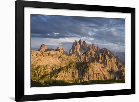 dark clouds over Cadini di Misurina, Dolomites, Italy-Michael Jaeschke-Framed Photographic Print