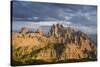 dark clouds over Cadini di Misurina, Dolomites, Italy-Michael Jaeschke-Stretched Canvas