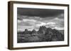 dark clouds over Cadini di Misurina, Dolomites, Italy-Michael Jaeschke-Framed Photographic Print