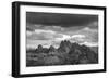 dark clouds over Cadini di Misurina, Dolomites, Italy-Michael Jaeschke-Framed Photographic Print