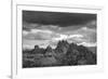 dark clouds over Cadini di Misurina, Dolomites, Italy-Michael Jaeschke-Framed Photographic Print