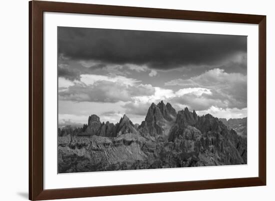 dark clouds over Cadini di Misurina, Dolomites, Italy-Michael Jaeschke-Framed Photographic Print