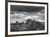 dark clouds over Cadini di Misurina, Dolomites, Italy-Michael Jaeschke-Framed Photographic Print