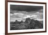 dark clouds over Cadini di Misurina, Dolomites, Italy-Michael Jaeschke-Framed Photographic Print