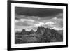 dark clouds over Cadini di Misurina, Dolomites, Italy-Michael Jaeschke-Framed Photographic Print