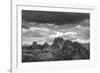 dark clouds over Cadini di Misurina, Dolomites, Italy-Michael Jaeschke-Framed Photographic Print