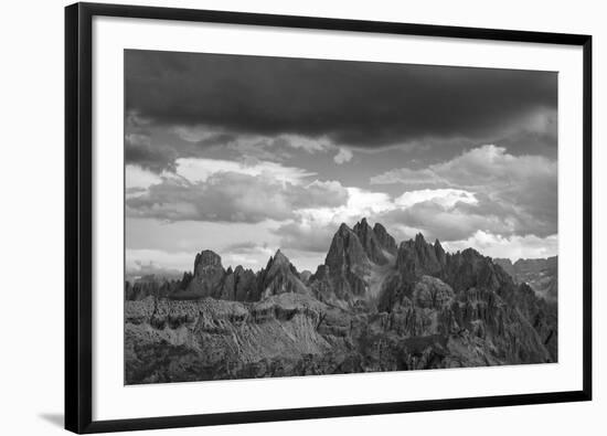 dark clouds over Cadini di Misurina, Dolomites, Italy-Michael Jaeschke-Framed Photographic Print