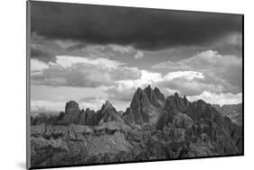 dark clouds over Cadini di Misurina, Dolomites, Italy-Michael Jaeschke-Mounted Photographic Print