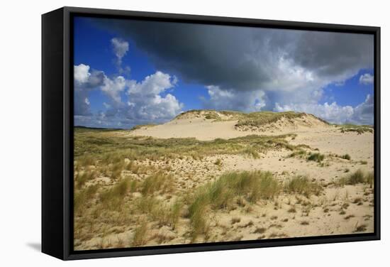 Dark Clouds over the Dune Landscape on the Big Drifting Dune at Listland-Uwe Steffens-Framed Stretched Canvas