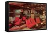 Dark Cocktail Lounge-null-Framed Stretched Canvas