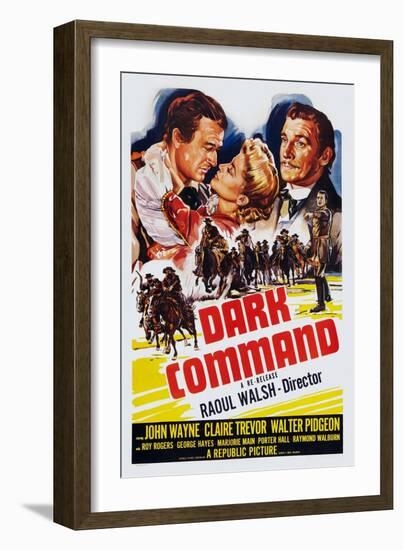 Dark Command, 1940-null-Framed Art Print