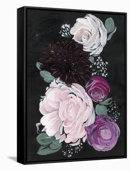 Dark & Dreamy Floral I-null-Framed Stretched Canvas