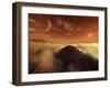 Dark Dunes are Shaped by the Moon's Winds on the Surface of Titan-Stocktrek Images-Framed Photographic Print