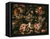 Dark Floral Arrangement-Incado-Framed Stretched Canvas