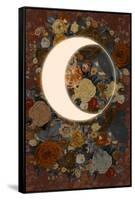 Dark Floral Lunar Eclipse-null-Framed Stretched Canvas