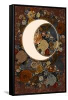 Dark Floral Lunar Eclipse-null-Framed Stretched Canvas