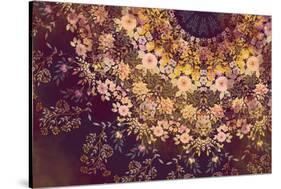 Dark Floral Mandala-null-Stretched Canvas