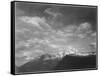 Dark Foreground And Clouds Mountains Highlighted "Heaven's Peak" Glacier NP Montana. 1933-1942-Ansel Adams-Framed Stretched Canvas