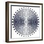 Dark Geometric Circles 2-Denise Brown-Framed Art Print