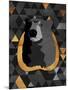 Dark Gold Triangular Bear-OnRei-Mounted Art Print