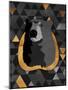 Dark Gold Triangular Bear-OnRei-Mounted Art Print