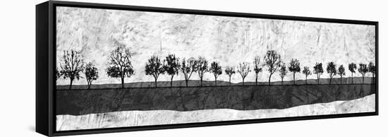 Dark Ink Trees-Ynon Mabat-Framed Stretched Canvas