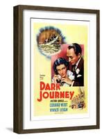 Dark Journey, Vivien Leigh, Conrad Veidt, 1937-null-Framed Art Print