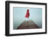 Dark Little Red Riding Hood in the Mist . Dream and Surreal Colors-CaptBlack76-Framed Photographic Print
