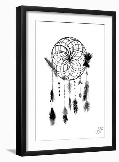 Dark Midnight Dream Catcher II-Julie DeRice-Framed Art Print