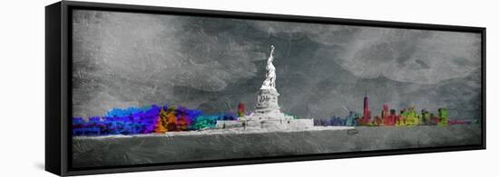 Dark New York State Of Mind-OnRei-Framed Stretched Canvas