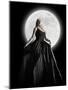 Dark Night Moon Girl With Black Dress-Angela Waye-Mounted Photographic Print