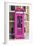 Dark Pink Phone Booth - In the Style of Oil Painting-Philippe Hugonnard-Framed Giclee Print