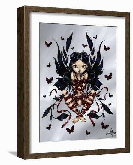 Dark Ribbon Fairy-Jasmine Becket-Griffith-Framed Art Print