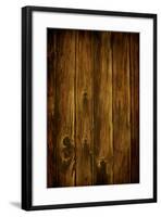 Dark Rich Wood Background-yobro-Framed Photographic Print