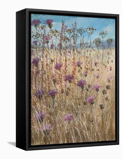 Dark Scabious-Lincoln Seligman-Framed Stretched Canvas