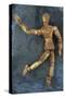 Dark Stained Wooden Mannequin Lying-Den Reader-Stretched Canvas