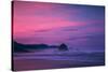 Dark Sunrise Burn, Cannon Beach, Oregon Coast-Vincent James-Stretched Canvas