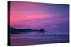 Dark Sunrise Burn, Cannon Beach, Oregon Coast-Vincent James-Stretched Canvas