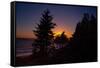 Dark Sunscape at Trindad, California Coast-null-Framed Stretched Canvas