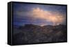 Dark Sunset Storm at Zabriskie Point-Vincent James-Framed Stretched Canvas