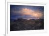 Dark Sunset Storm at Zabriskie Point-Vincent James-Framed Photographic Print