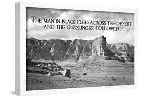 Dark Tower - by Stephen King Gunslinger Quote-null-Framed Poster