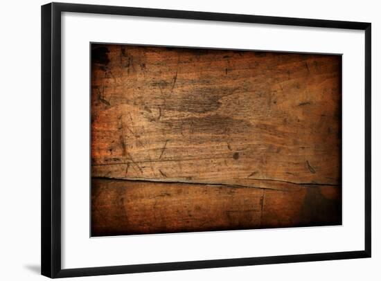Dark Vintage Wood Texture-Zibedik-Framed Photographic Print