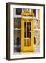 Dark Yellow Phone Booth - In the Style of Oil Painting-Philippe Hugonnard-Framed Giclee Print