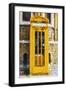 Dark Yellow Phone Booth - In the Style of Oil Painting-Philippe Hugonnard-Framed Giclee Print