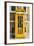 Dark Yellow Phone Booth - In the Style of Oil Painting-Philippe Hugonnard-Framed Giclee Print